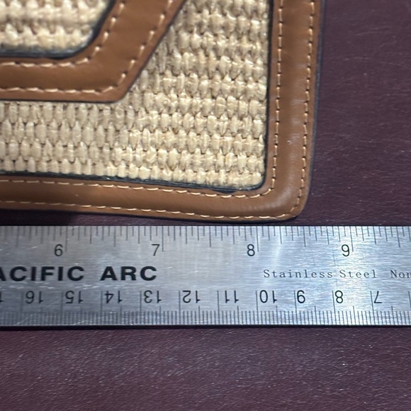 ROBERTA ROSSI leather and raffia bag - Picture 7 of 9